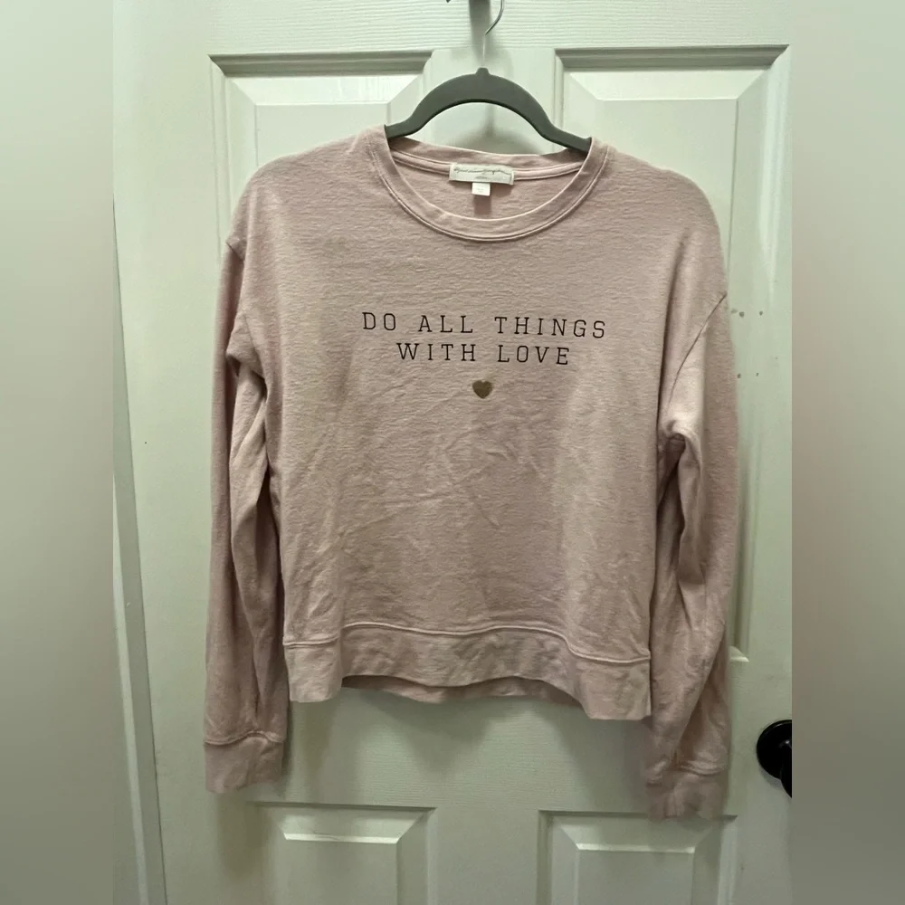 🙏🏾 GUC Spiritual Gangster “Do All Things With Love” Cropped Sweater - Sz Medium